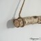 Uniquewise 15" Natural Wooden Log Hanging Wall Decor - Rustic Farmhouse Accent for Entryway Living Room Kitchen Boho Interiors and Cozy Spaces Ideal for Displaying Fairy Lights & Small Fabrics, White